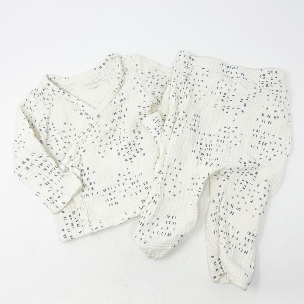 Grayson Collective Baby Boho Gauzy Cotton Wrap‎ Long Sleeve Top & Pants Set 3-6M